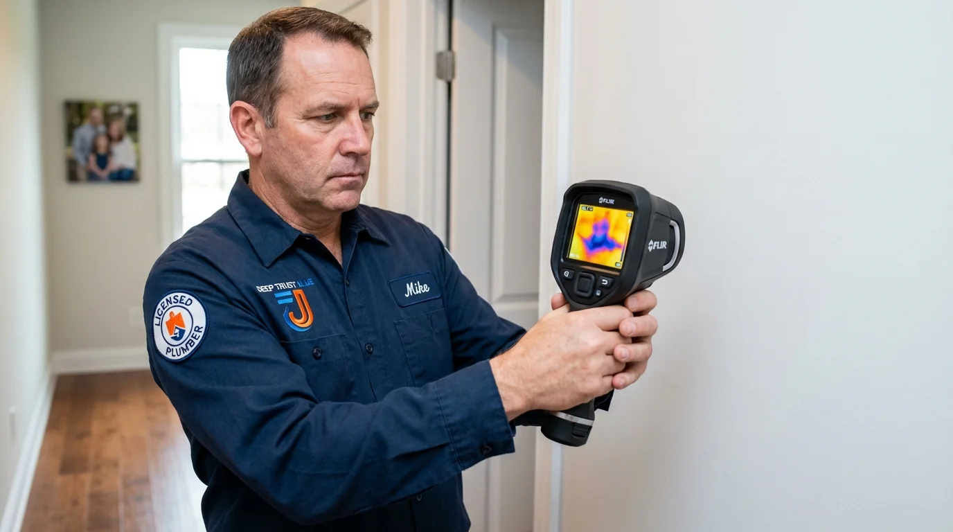 Thermal imaging leak detection by Johns Plumbing LLC in Johnson City